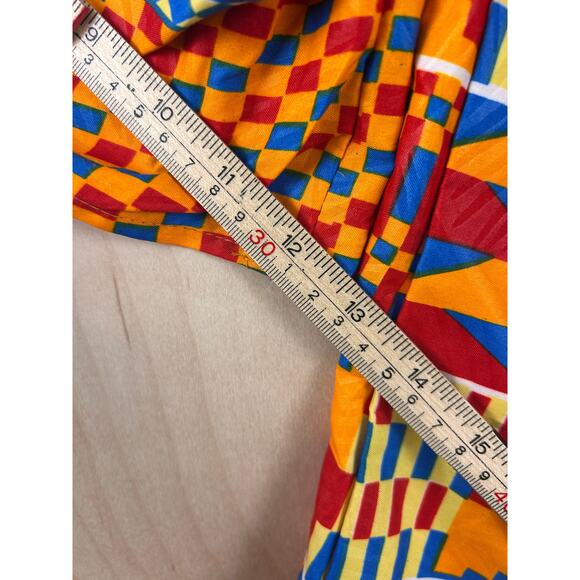 Colorful Geometric Print Off Shoulder Top Women’s 1X Festival Boho - Picture 4 of 9